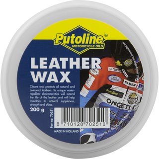Putoline Lederwachs LEATHER Wax, 200 g Topf,  schützt und restauriert Motorradbekleidung aus Leder.