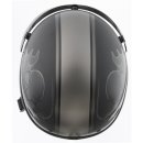Rusty Pistons - open face helmet "Skull Shine" black