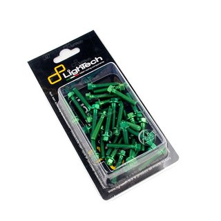 Lightech screw set for frame for Kawasaki Ninja 400 (18-20) green