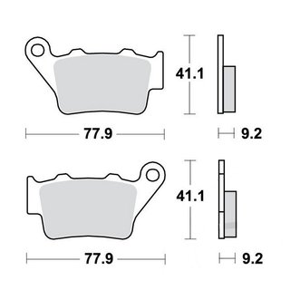 MCB brake lining sintered rear for BMW S1000 R/ S1000 RR / HP4 1000