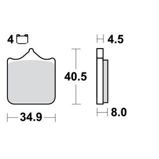 MCB brake lining sintered front for BMW S1000 R/ S1000 RR