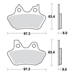 MCB Bremsbelag Sinter hinten für Harley Davidson diverse 1450er Modelle