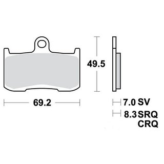 MCB brake lining sintered front for Kawasaki Z 800/ 900/ 1000