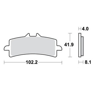 MCB brake lining sintered front for Honda CBR 1000 RR (2017-2020)