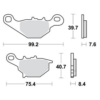 MCB Bremsbelag für Kawasaki KMX & Suzuki AN/ DR-Z