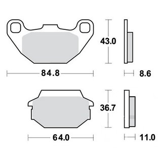 MCB brake lining for Kymco various Scooter