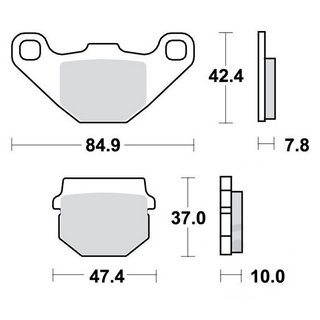 MCB Bremsbelag für Simson Sula 50/ 100/ 125