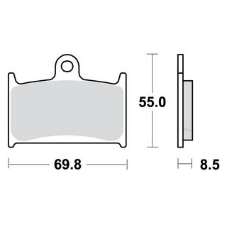 MCB brake lining sintered front for Triumph Speed Triple & Thunderbird models