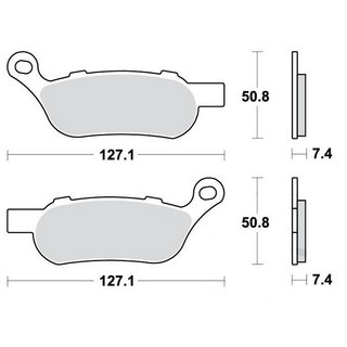 MCB Bremsbelag Sinter hinten für Harley Davidson Softail Breakout