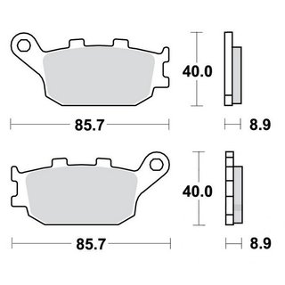 MCB brake lining sintered rear for Kawasaki Versys 1000 (12-20)