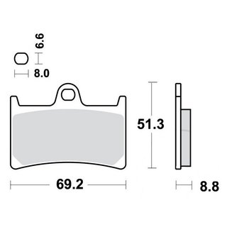 MCB Bremsbelag Carbon vorn für Yamaha MT-07/ MT-09/ MT-10