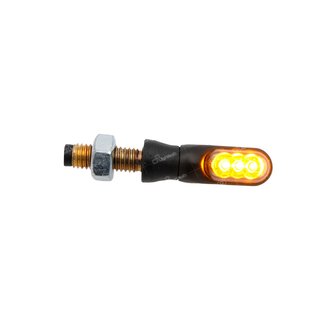 Lightech mini LED turn signals, E-approved, black