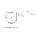 LighTech Lenkerschellen Paar für Kawasaki ZX6-R (09-17) Höhe 0mm / Winkel 10°