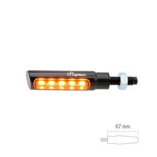 Lightech mini LED turn signals, E-approved Black