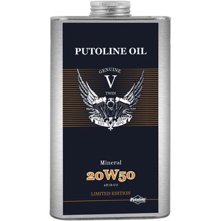 Putoline engine oil V-Twin Mineral 20W-50, 1 liter engine oil based on mineral oil