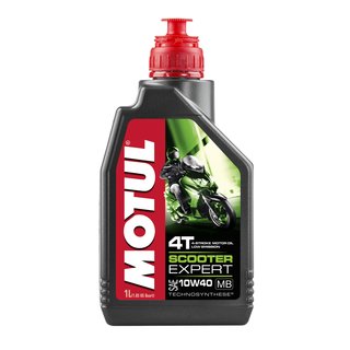 Motul SCOOTER EXPERT 4T 10W-40 MB Technosynthese lubricant designed to meet today’s 4-Stroke scooter 1 l